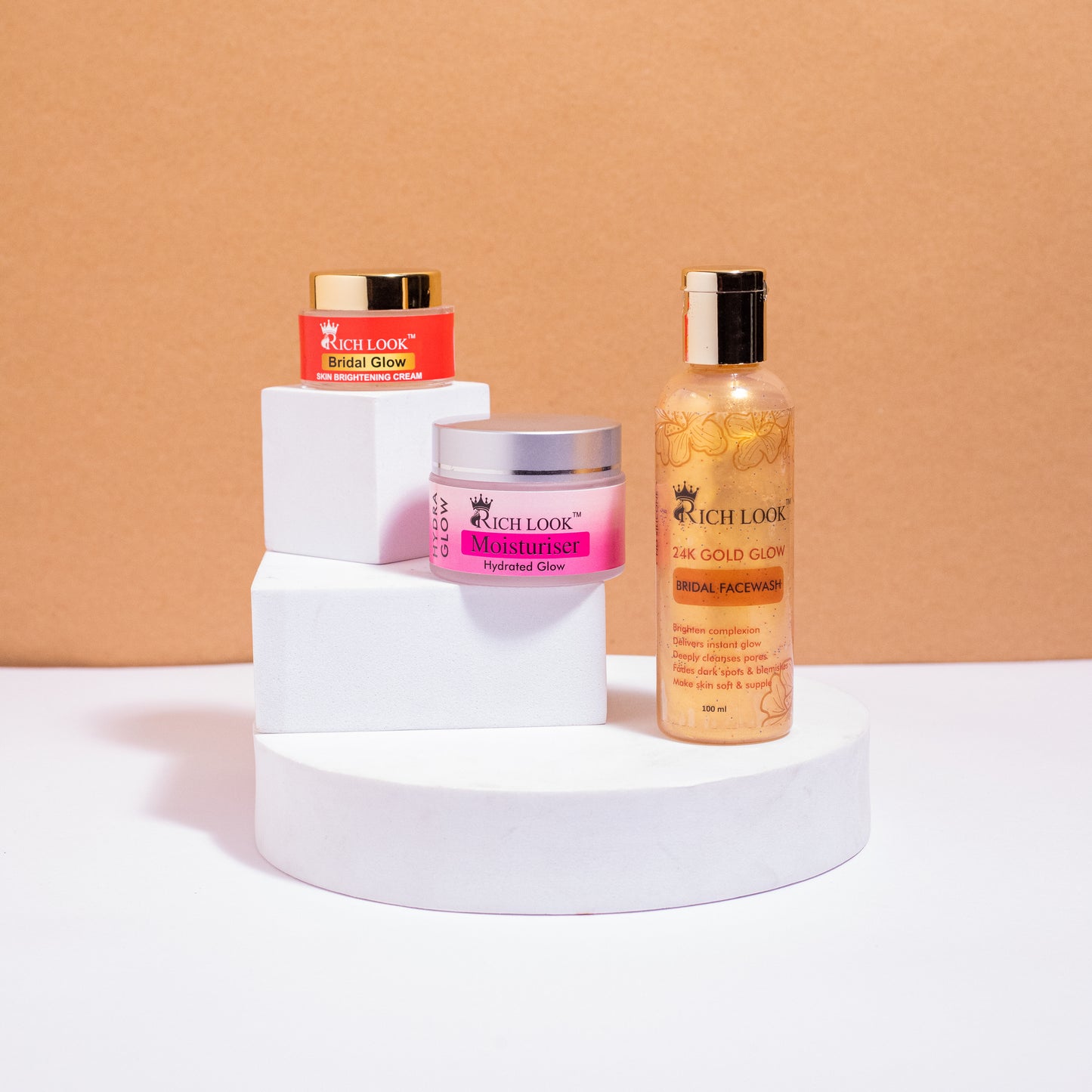 BRIDAL GLASS SKIN COMBO (Facewash + Night Cream + Day Cream)