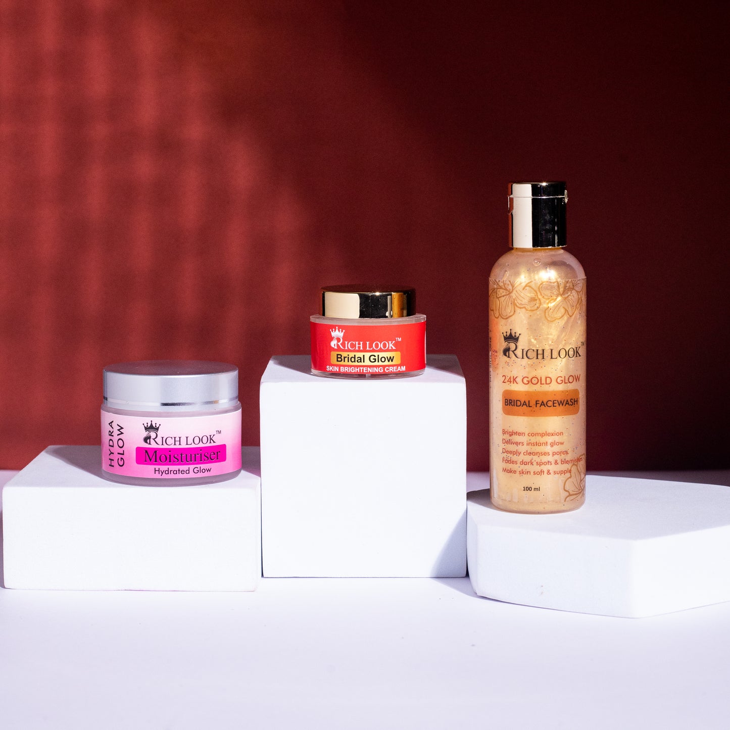 BRIDAL GLASS SKIN COMBO (Facewash + Night Cream + Day Cream)