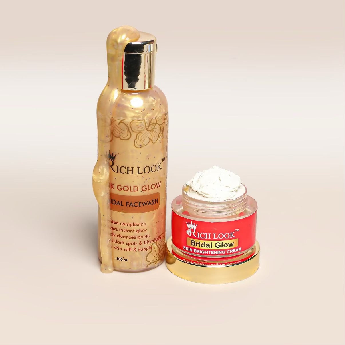 BRIDAL COMBO (Night Cream + Facewash) 5 days results Skin Brightening- Dark Spots & Dullness removal cream - Ultra Fairness & Glow Booster Night Cream. Deep Cleansing skin with deep exfoliate.