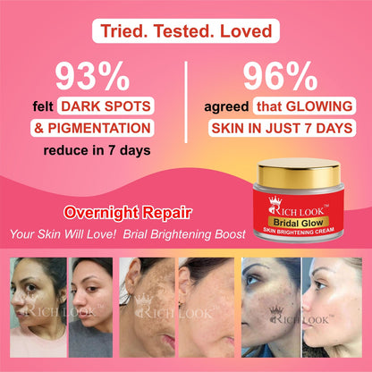 BUY 2 GET 1 BRIDAL GLOW CREAM FREE 6 days results - Skin Brightening- Dark Spots & Dullness removal cream - Ultra Fairness & Glow Booster Night Cream.