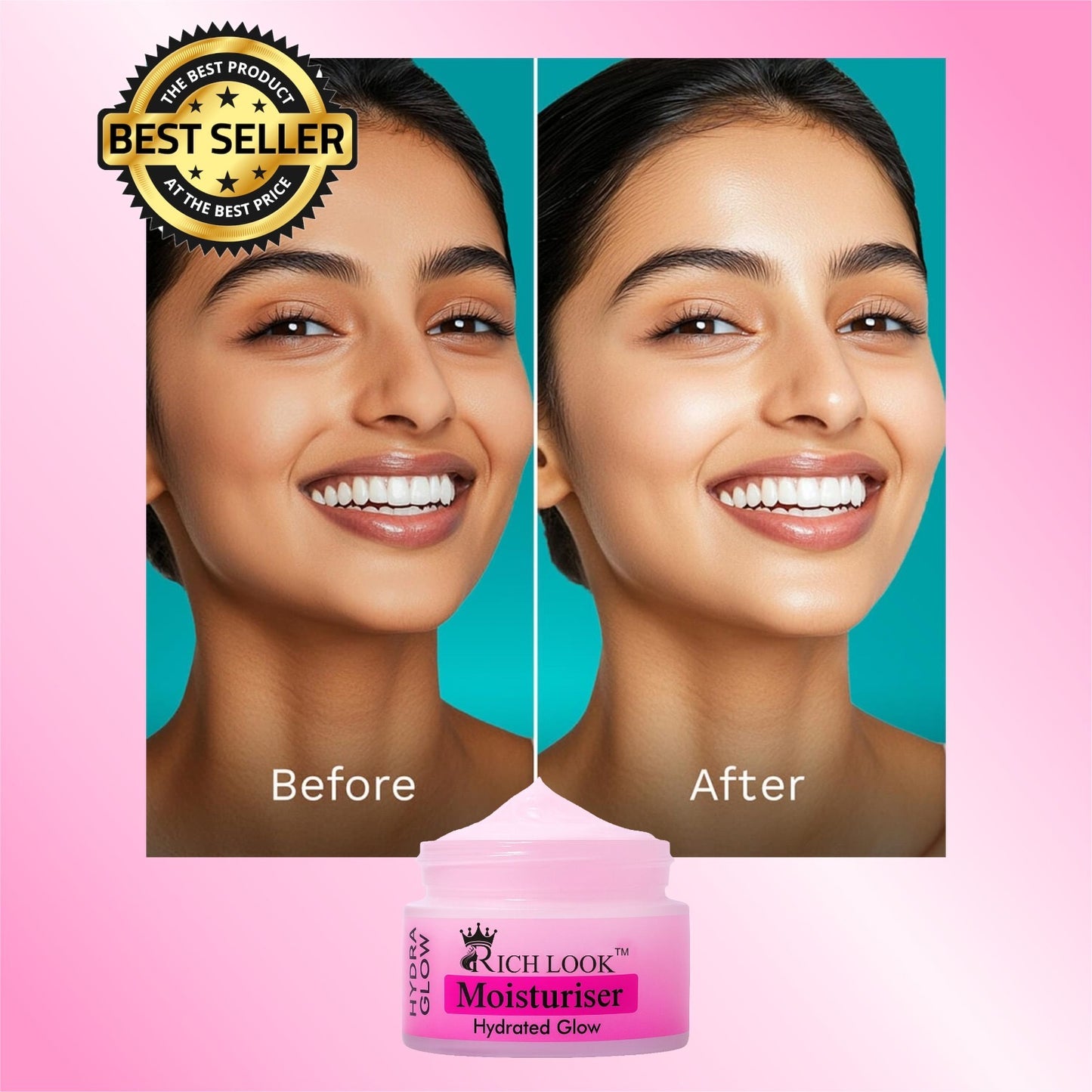 MOISTURIZING DAY CREAM Spf 50+ (Hydrated Glow with Hyaluronic Acid)