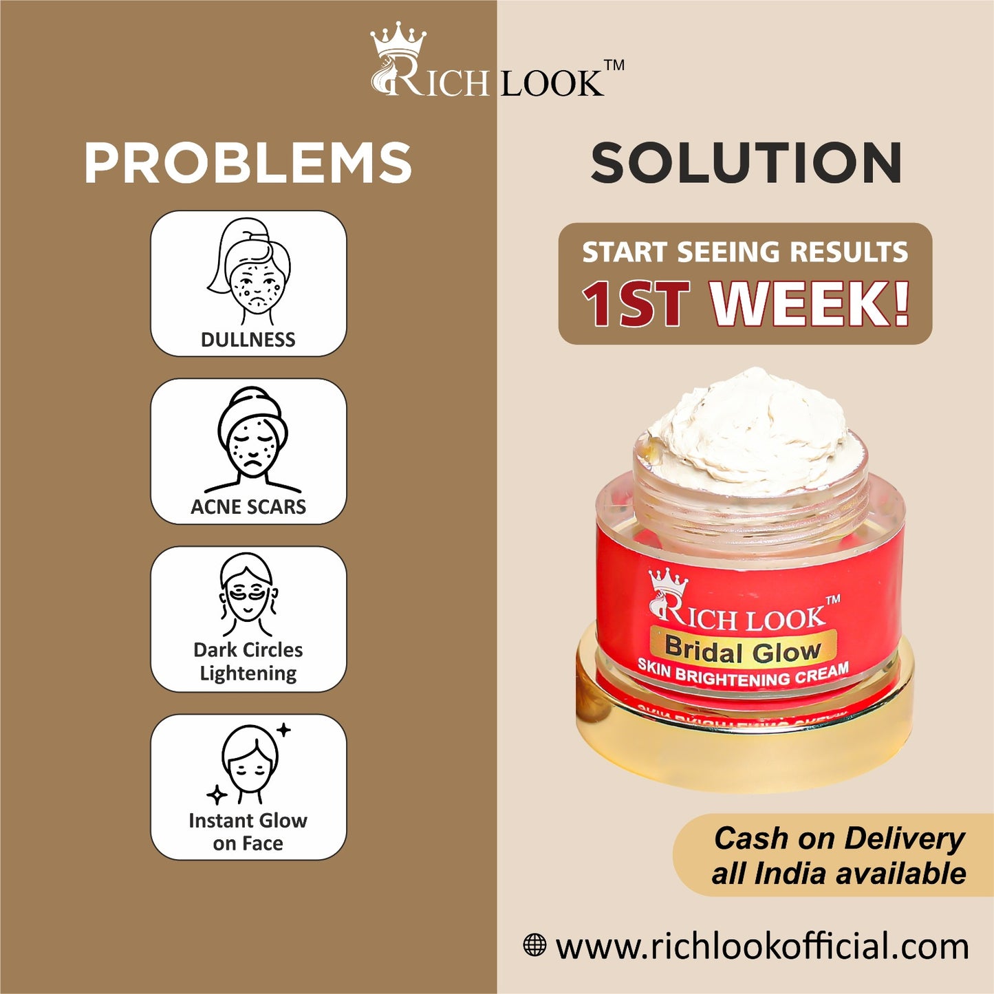 BRIDAL GLOW BRIGHTENING NIGHT CREAM (Korean Glass Skin)